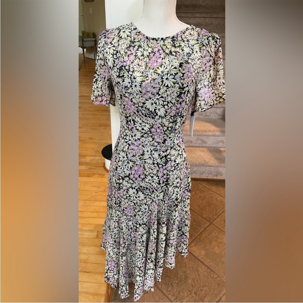 NWT Astr Floral Maxi Dress - Black, White, Purple - Picture 2 of 15